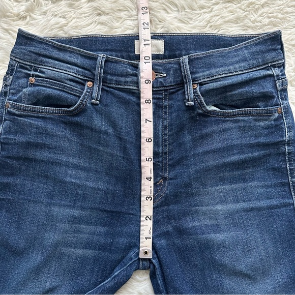 Mother Jeans The Pony Boy Ankle Fray in Bake Sale Brawl Distressed Blue Sz 27 - Picture 12 of 15